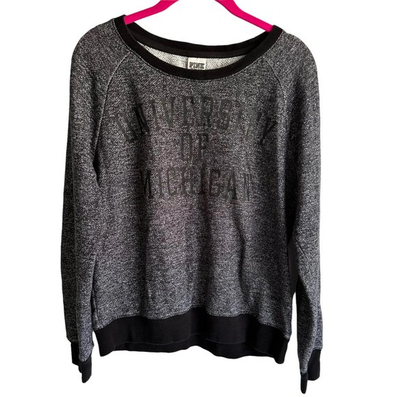 VICTORIA’S SECRET PINK University of Michigan Ladies Black Sweatshirt, M - Picture 1 of 4